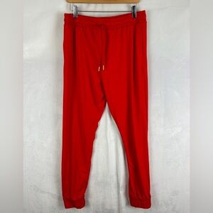 ZYIA Everywhere Zipper Jogger Red Size Large‎ Stretch Athleisure Casual